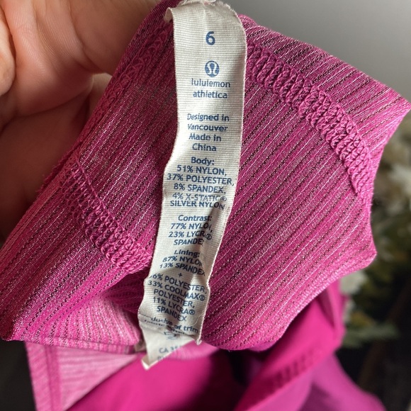 🍋🍋 Lululemon Pink Adjustable Bottom Tank Top Size 6 - Picture 9 of 10